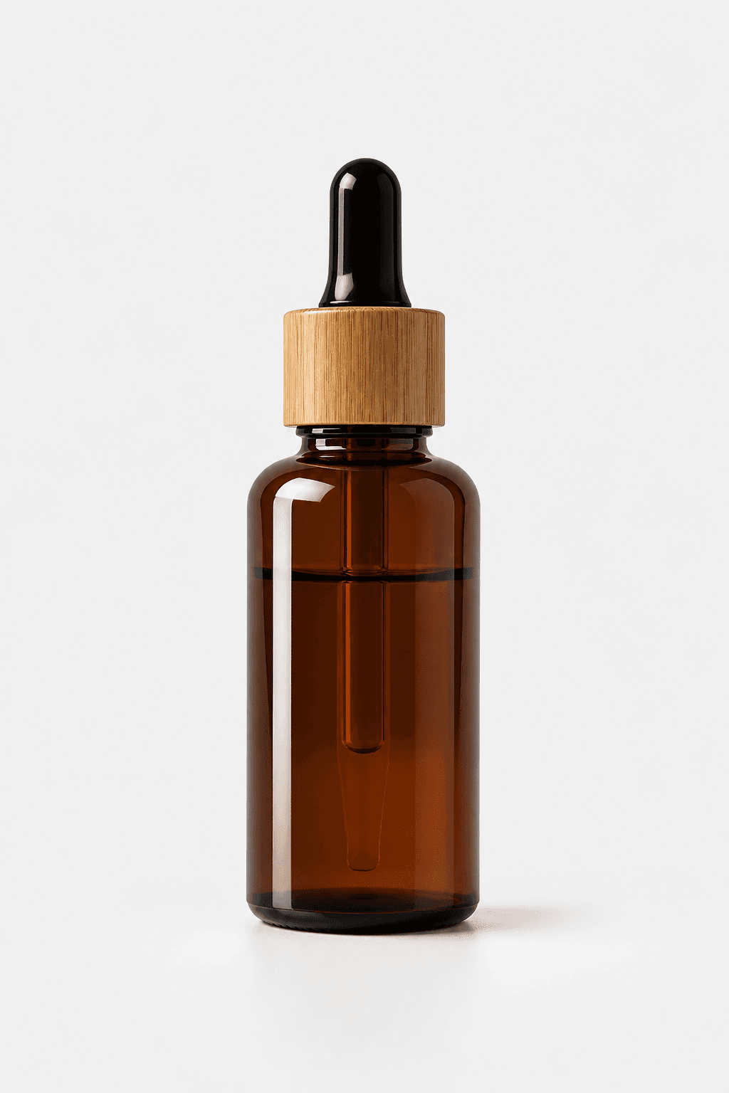 Bamboo Glass Dropper Bottles